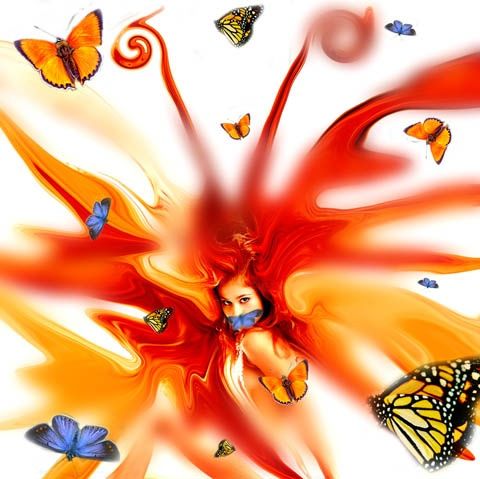 Grafika cyfrowa / sztuka generowana cyfrowo zatytułowany „The Butterfly Effect” autorstwa Gil Delemos, Oryginalna praca