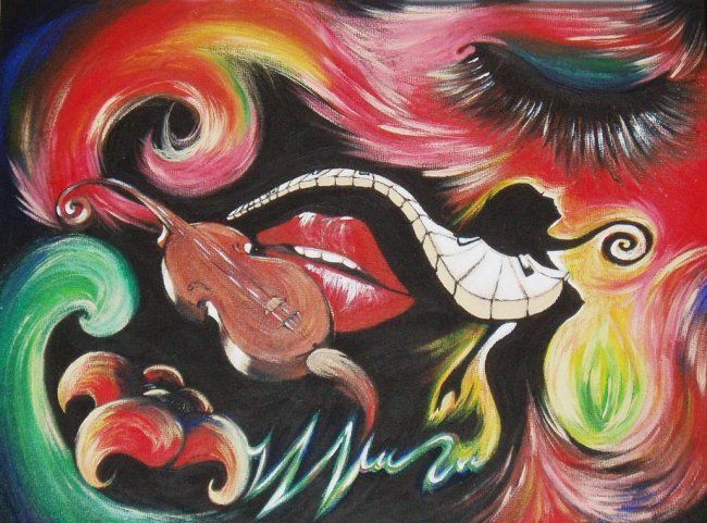 Painting titled "Jazz" by Marta Gillner, Original Artwork