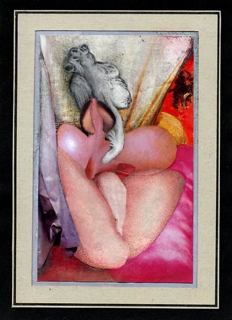 Peinture intitulée "rose mousse aux soi…" par Gil Angelo Gazzoli, Œuvre d'art originale