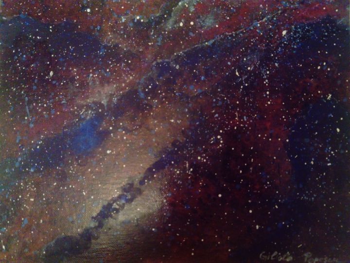 Malerei mit dem Titel "Cosmic" von Giliola Popescu, Original-Kunstwerk, Acryl
