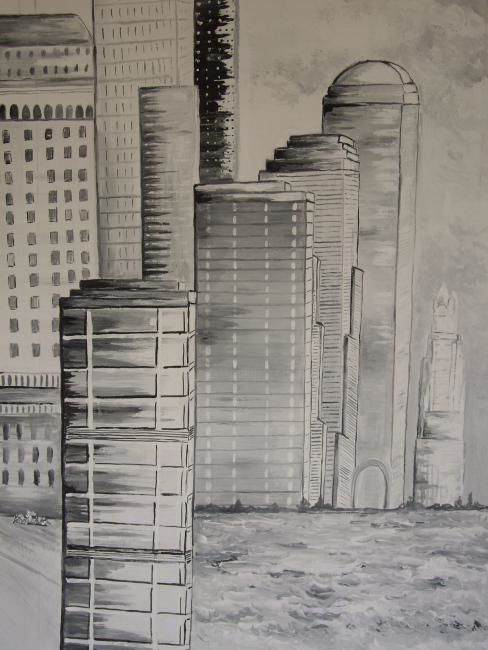 Painting titled "New York" by Gilionne, Original Artwork