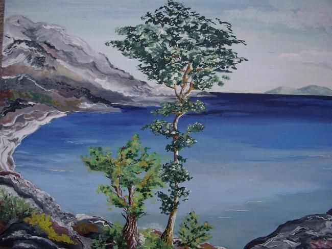 Painting titled "Panoramic vue mer" by Gilionne, Original Artwork