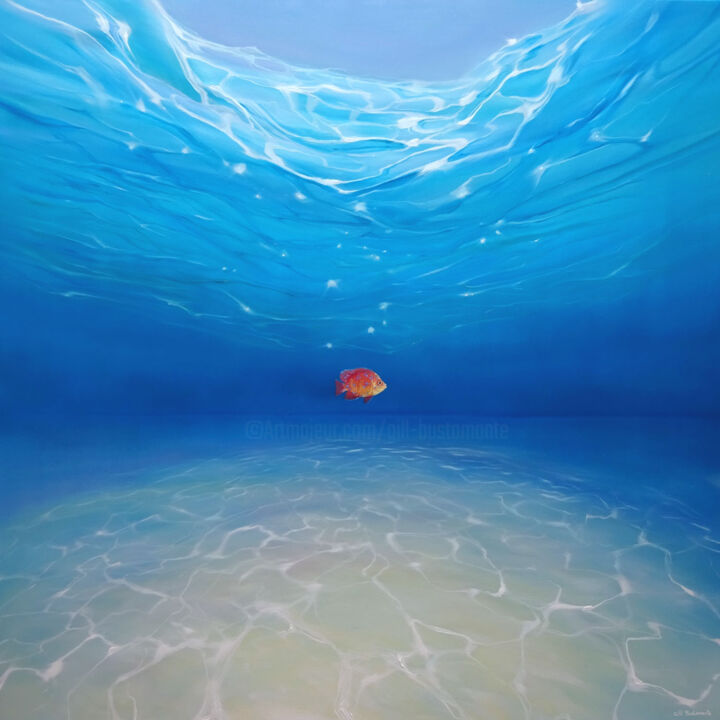 Painting titled "The Adventuress" by Gill Bustamante, Original Art, Oil Mounted on Stretcher frame