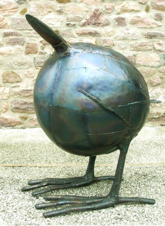 Sculpture titled "Zazou" by Gilles Bonnin, Original Artwork, Metals
