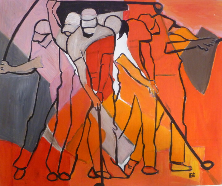 Картина под названием "fellow true" - Gilles Bourdier, Подлинное произведение искусства, Масло