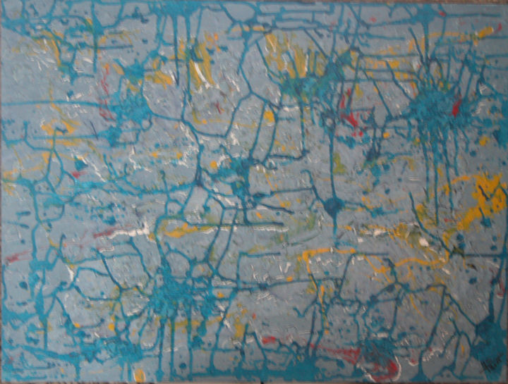 Painting titled "Synapses.jpg" by Gilles Coullet, Original Artwork, Oil