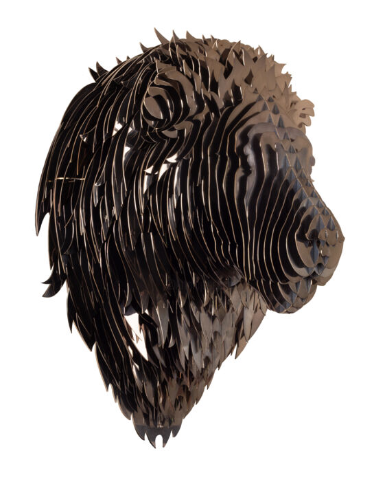 Escultura titulada "LION" por Gilles Dagorn, Obra de arte original, Metales