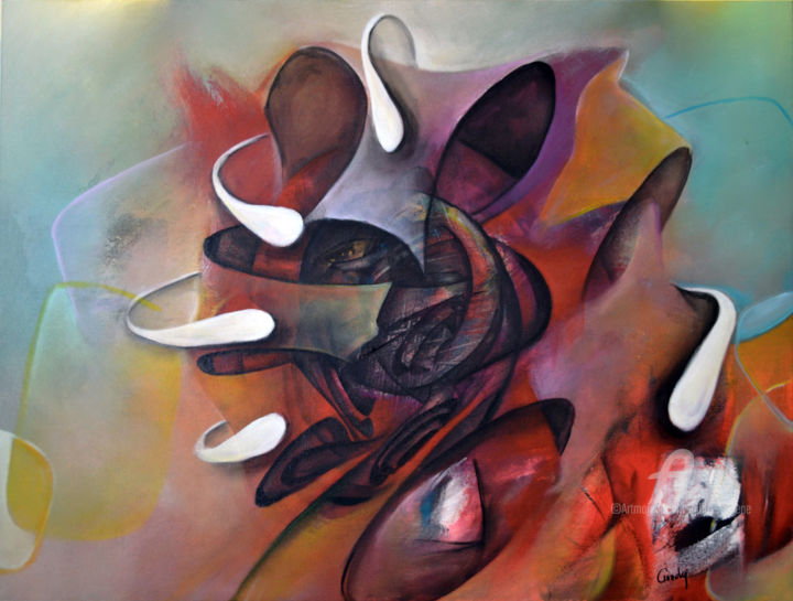 Pittura intitolato "Tan san Lèspri" da Gilles Eugene (Goodÿ), Opera d'arte originale, Acrilico Montato su Barella di tela