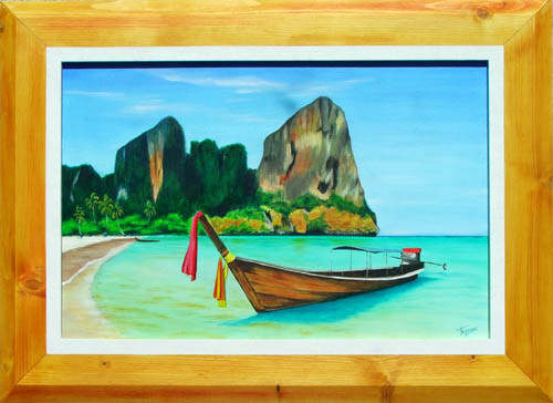 Painting titled "BAIE THAI" by Gilles Fraysse, Original Artwork