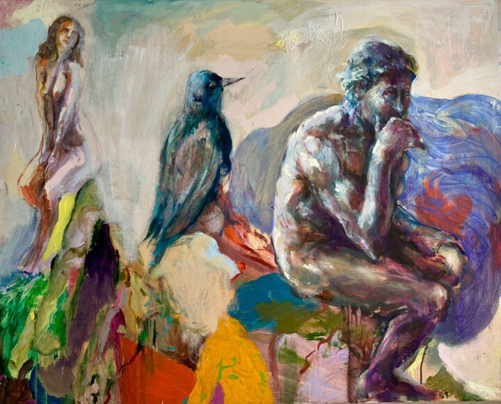 Pintura titulada "Taciturnus" por Gilles Glaçon, Obra de arte original, Pigmentos