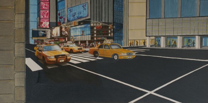 Painting titled "time-square-2.jpg" by Gilles Lavie, Original Artwork, Acrylic