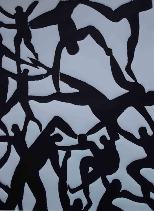 Prenten & gravures getiteld "danse 1" door Gilles Nickelsen, Origineel Kunstwerk, Gravure
