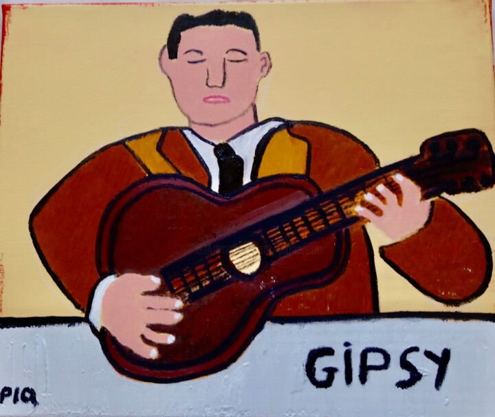 Painting titled "Gypsy" by Gilles Piquereau, Original Artwork, Oil