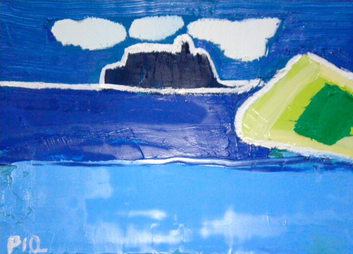 Peinture intitulée "l'archipel" par Gilles Piquereau, Œuvre d'art originale, Huile