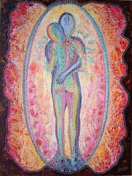 Peinture intitulée "pépin de coeur" par Gilles Renard, Œuvre d'art originale