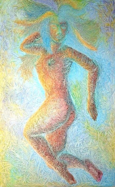 Painting titled "masque" by Gilles Renard, Original Artwork