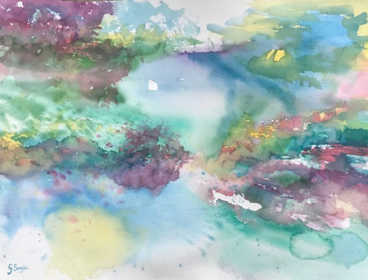 Peinture intitulée "« Série couleurs »" par Gilles Surgès, Œuvre d'art originale, Aquarelle