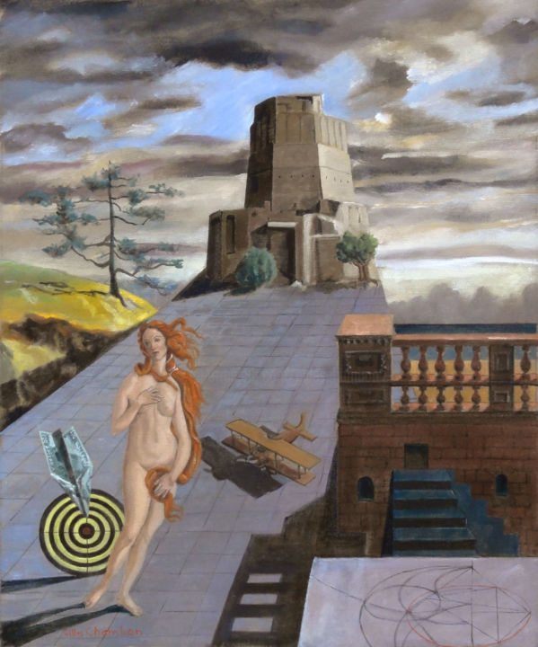 Pittura intitolato "La mathematique du…" da Gilles Chambon, Opera d'arte originale, Olio