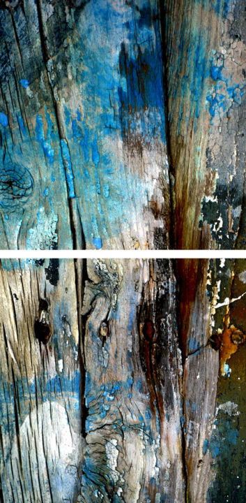 Photographie intitulée "diptyque sans titre" par Gilles Mével, Œuvre d'art originale, Peinture numérique Monté sur Aluminium