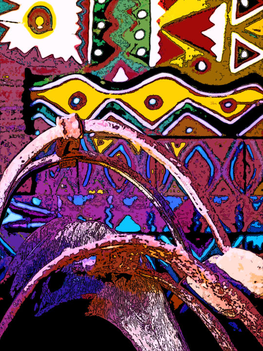 Arts numériques intitulée "sans titre . Maroc…" par Gilles Mével, Œuvre d'art originale, Travail numérique 2D Monté sur Plex…