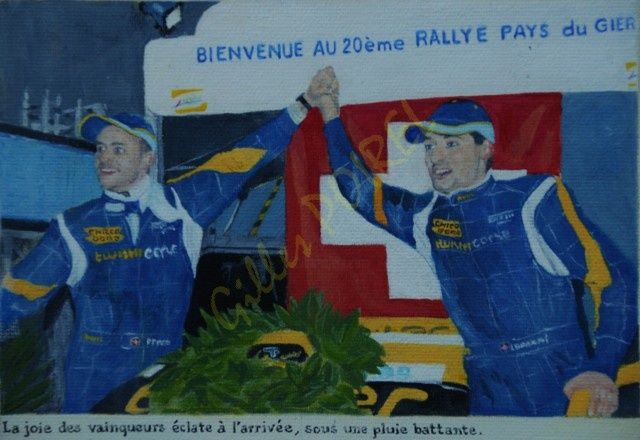 Peinture intitulée "RALLYE DU GIER 2009…" par Gilles Poirel, Œuvre d'art originale