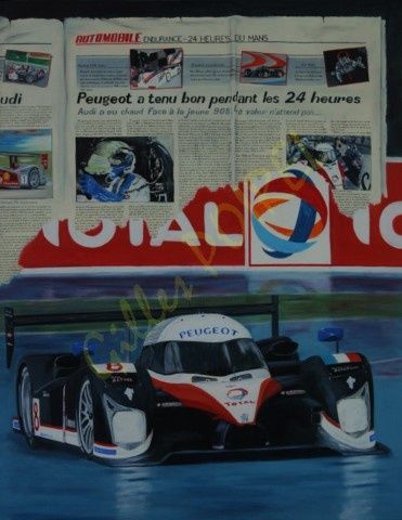 Ζωγραφική με τίτλο "24 HEURES DU MANS 2…" από Gilles Poirel, Αυθεντικά έργα τέχνης