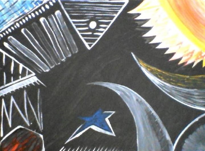 Pintura intitulada "estrelar.jpg" por Gilson Guindani, Obras de arte originais,