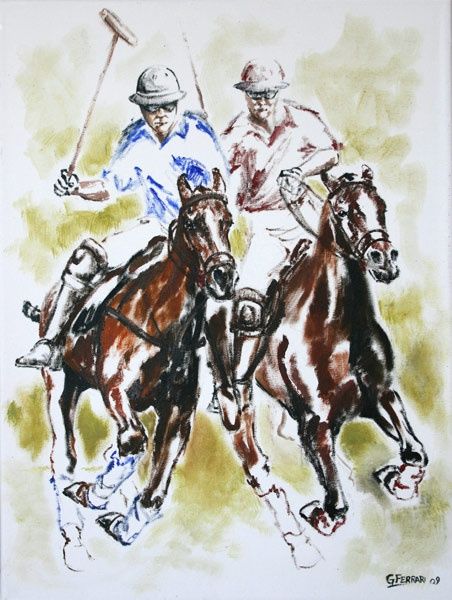 Peinture intitulée "polo VI" par Gimena Ferrari, Œuvre d'art originale