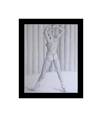 Disegno intitolato "Nude Dancer" da Gina Barnett, Opera d'arte originale, Altro