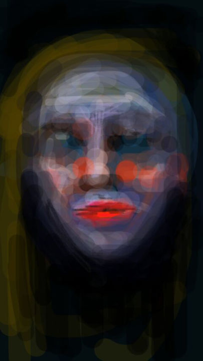 Digital Arts titled "a shadow of me" by Ginev Da Gripò, Original Artwork, Digital Painting