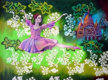 Рисунок под названием "ballerina" - Ginger Goto, Подлинное произведение искусства