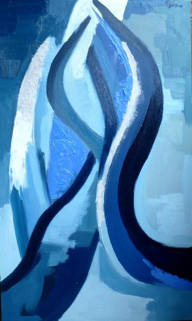 Painting titled "frost bolts" by Gina, Original Artwork