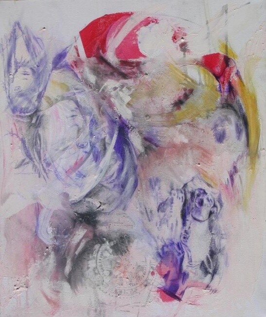 Pittura intitolato "donne e cavalli" da Gino Loperfido, Opera d'arte originale