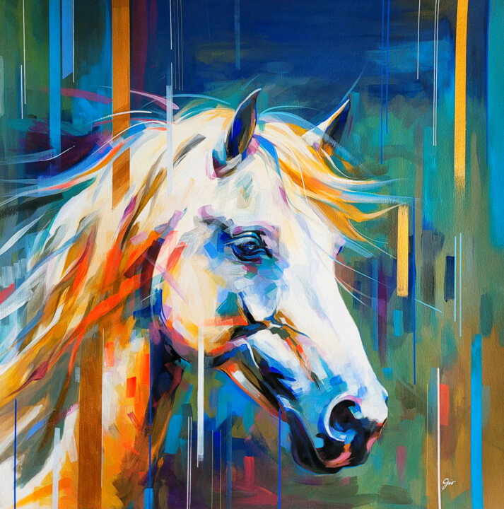 绘画 标题为“Art Equestre” 由Gio Manetta, 原创艺术品, 丙烯