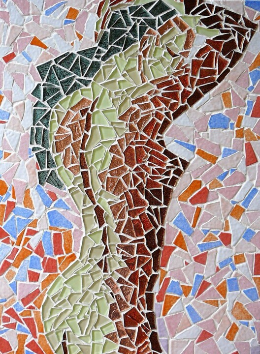 Skulptur mit dem Titel ""Fragments of color…" von Gioia Albano, Original-Kunstwerk, Mosaik