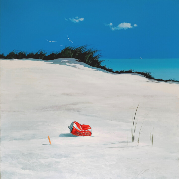 Pittura intitolato "dune bianche" da Gio Mondelli, Opera d'arte originale, Acrilico