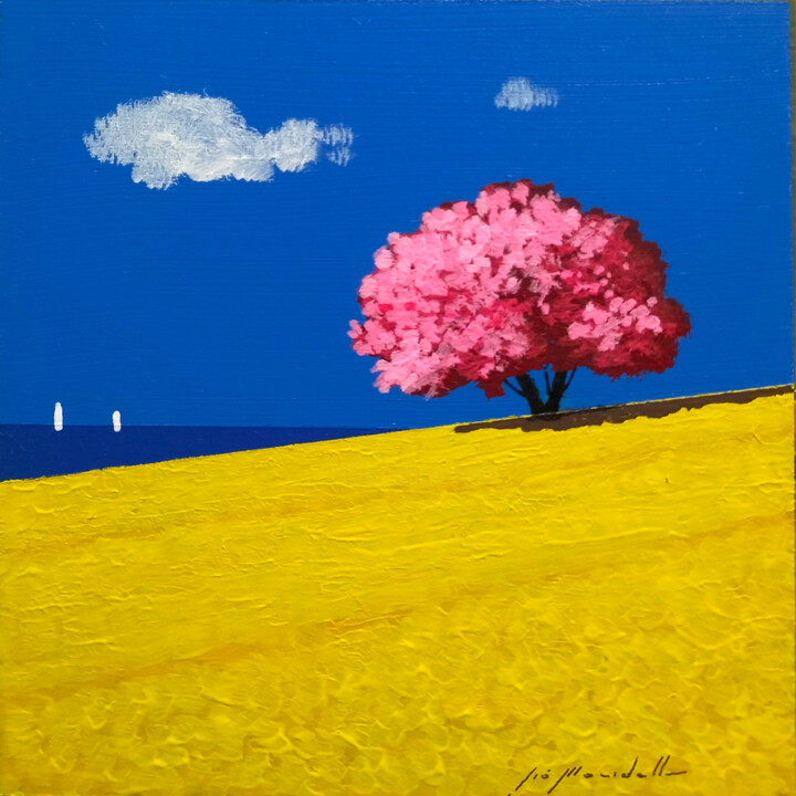 Pintura titulada "Primavera ." por Gio Mondelli, Obra de arte original, Acrílico Montado en Panel de madera