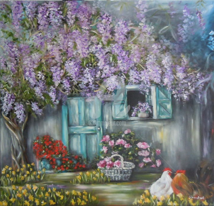 Painting titled "le-petit-chateaux-1…" by Giordana Bussoli, Original Artwork