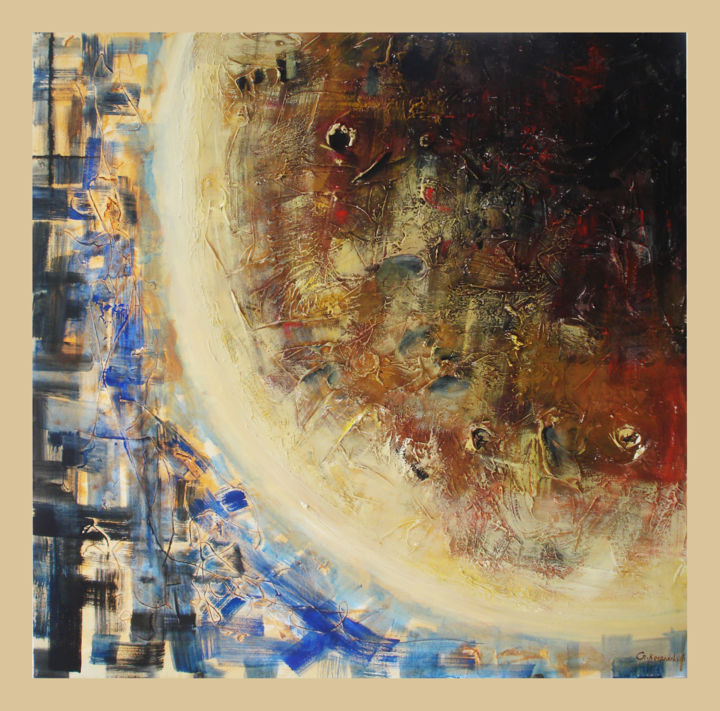 Pintura intitulada "planet-x-90x90-canv…" por Giorgi, Obras de arte originais, Acrílico