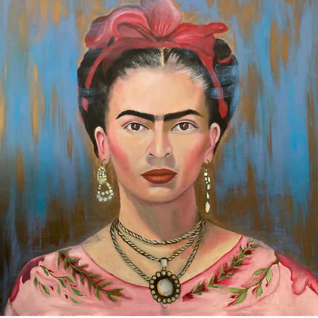 Pittura intitolato "I’m Frida" da Gió, Opera d'arte originale, Olio