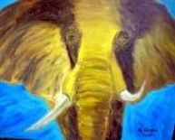 Painting titled "tete d'elephant" by Giorgio, Original Artwork