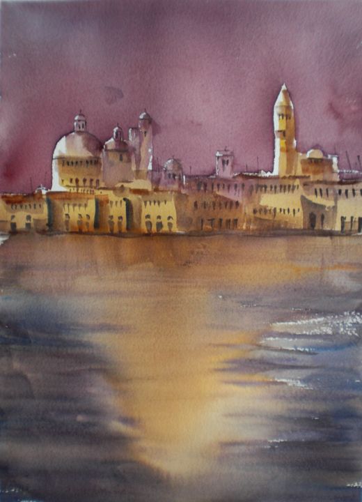 Painting titled "Venice 29" by Giorgio Gosti, Original Artwork, Watercolor