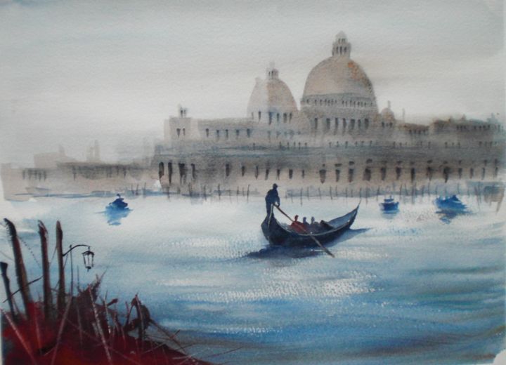 Painting titled "Venice 30" by Giorgio Gosti, Original Artwork, Watercolor