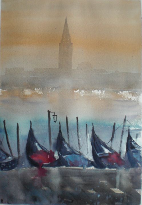Pittura intitolato "Venice 35" da Giorgio Gosti, Opera d'arte originale, Acquarello