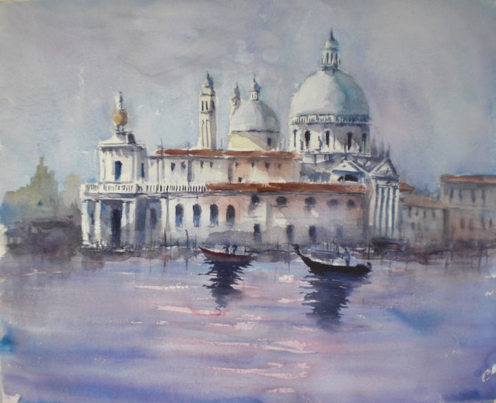Painting titled "Venice 60" by Giorgio Gosti, Original Artwork, Watercolor