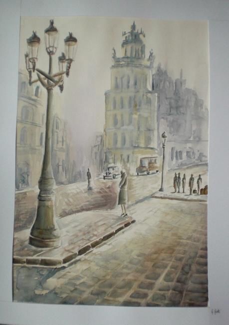 Pittura intitolato "scorcio di Parigi" da Giorgio Gosti, Opera d'arte originale