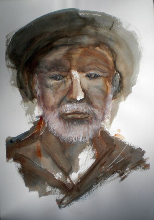 Painting titled "Wisdom is in the ey…" by Giorgio Gosti, Original Artwork, Watercolor