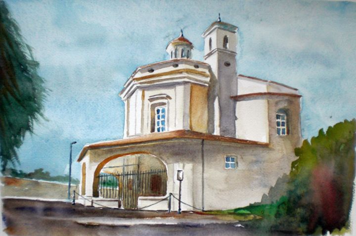 Peinture intitulée "Concezione' church-…" par Giorgio Gosti, Œuvre d'art originale, Aquarelle