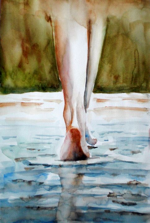 Painting titled "legs" by Giorgio Gosti, Original Artwork, Watercolor