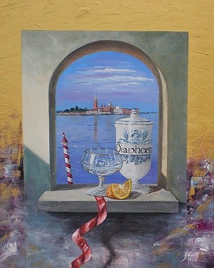 Pittura intitolato "omaggio a venezia 4…" da Giorgio Stocco, Opera d'arte originale